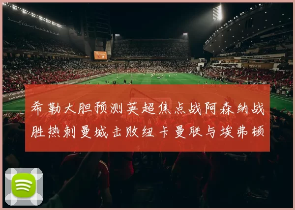 希勒大胆预测英超焦点战阿森纳战胜热刺曼城击败纽卡曼联与埃弗顿握手言和